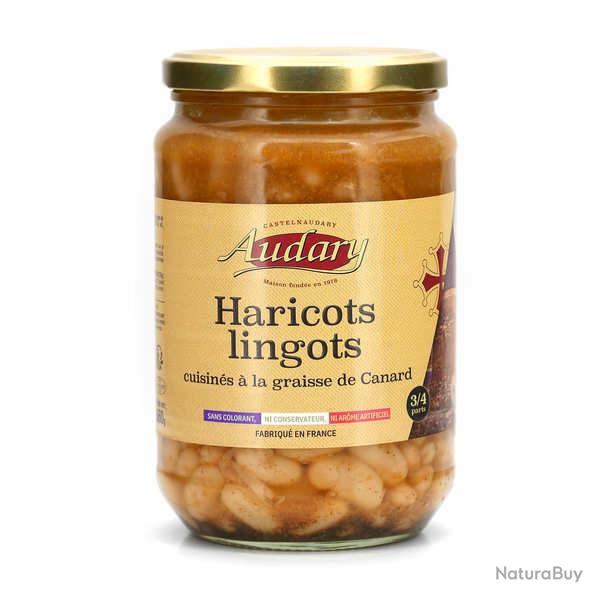 Haricots Lingots cuisin�s � la graisse de canard - Bocal 660g