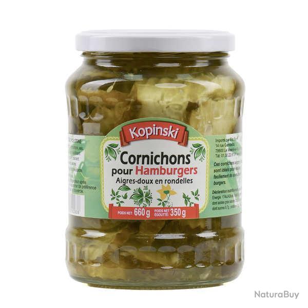 Cornichons polonais pour hamburgers en rondelles - Pot de 660g