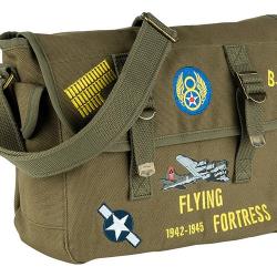 Sac &agrave; bandouli&egrave;re musette en toile B-17 Flying Fortress