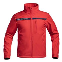 VESTE SOFTSHELL S&Eacute;CURIT&Eacute; INCENDIE ROUGE XXL