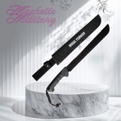 Grande Machette Military Guide de Brousse Lame Acier Inox Manche Abs Etui Nylon Treck Amazonie