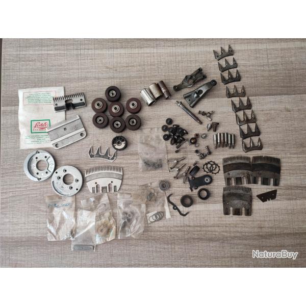 Lot d'anciennes pi�ces d�tach�es Villadere Lister Heiniger Aesculap peigne roue dent�e etc