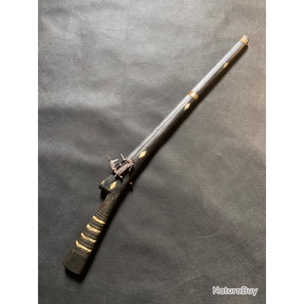 Fusil oriental ottoman turque tufek tufenk platine miquelet canon damas