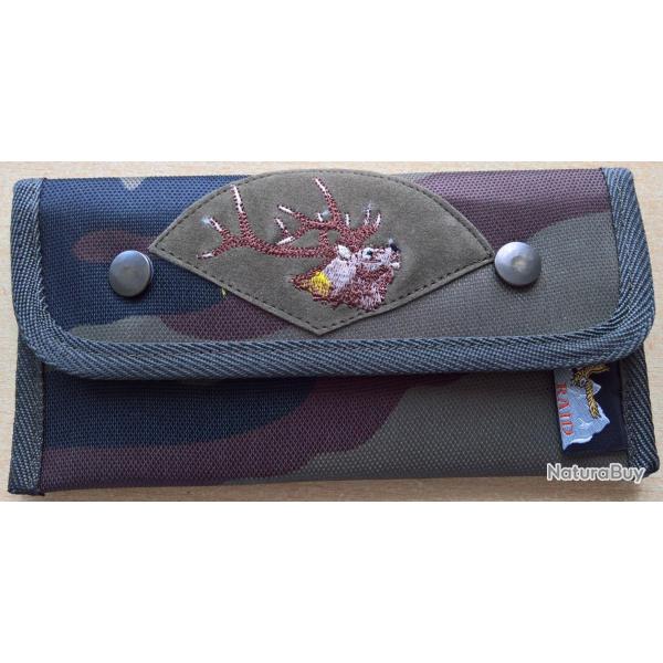 Promotion ! Pochette � balles pour chasseurs, broderie Cerf