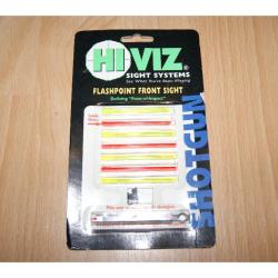 lot guidon fluo + 7 inserts rouge et jaune HIVIZ coll&eacute; et viss&eacute; bande ventil&eacute;e - VENDU PAR JEPERCUTE