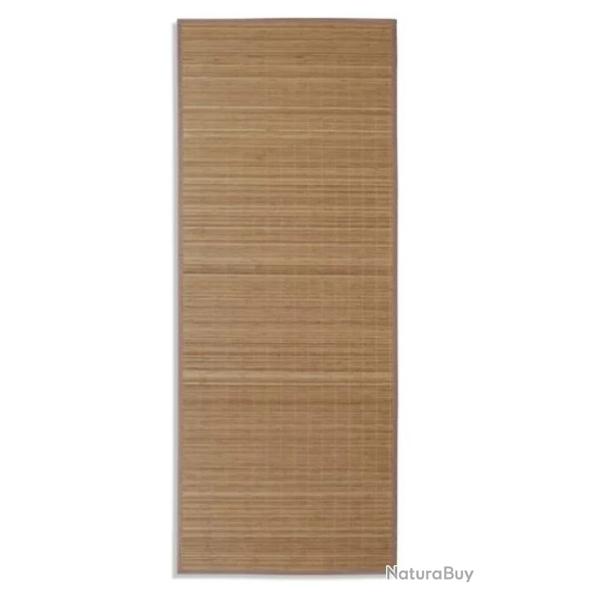 Tapis bambou marron 80x300 cm antid�rapant facile entretien