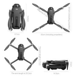 Drone Cam&eacute;ra HD D18 Moteur Sans Balais T&eacute;l&eacute;commande *Ench&egrave;re* Avec &Eacute;cran FPV &Eacute;vitement Obstacles