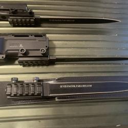 Ba&iuml;onnette Picatinny en acier "Home Defence": Pour Umarex T4E RAM, First Strike, TIPX, arbal&egrave;tes etc