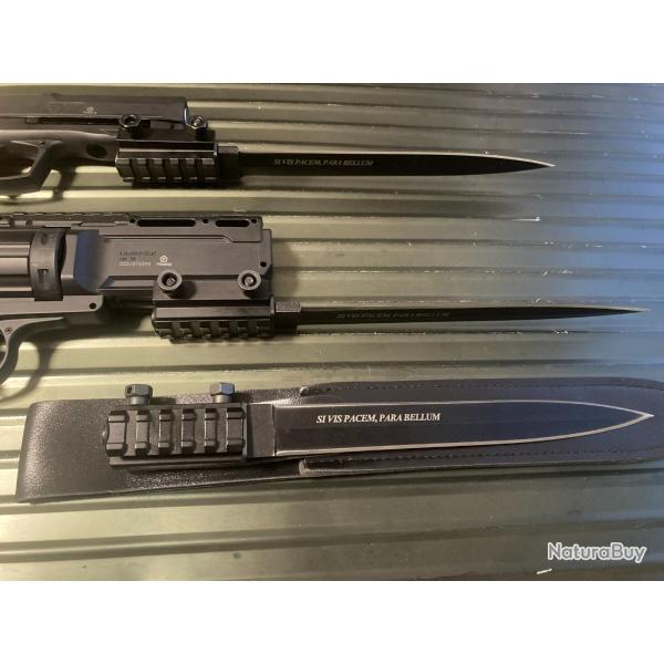 Ba�onnette Picatinny en acier "Home Defence": Pour Umarex T4E RAM, First Strike, TIPX, arbal�tes etc