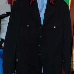 VESTE ET CHEMISE BLEU DES SAPEURS POMPIERS FRANCAIS &nbsp;, OBSOLETE POUR COLLECTION , TAILLE VESTE 39 ou