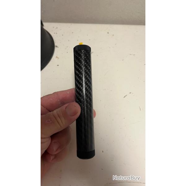 Mod�rateur de son pour calibre 22lr 17hmr pour 1/2x20, look carbone