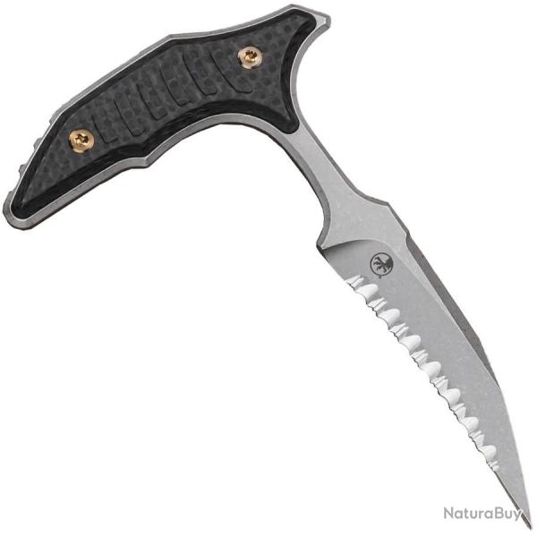 BEE Full Serrated Apocalyptic Carbon Fiber Marfione Select - Microtech / Bastinelli