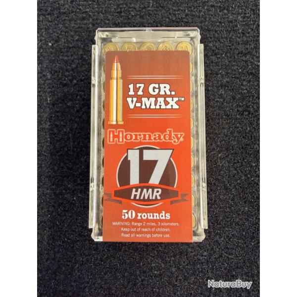 Hornady V-Max 17 HMR 17g (x50)