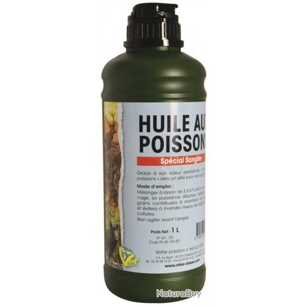 Bouteille d'atractif Vitex huile aux poissons 1L