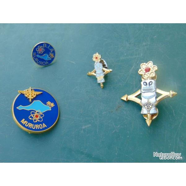 Lot insignes pin's militaires base interarm�es de mururoa