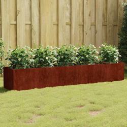 Lit sur&eacute;lev&eacute; de jardin 200x40x40 cm acier corten