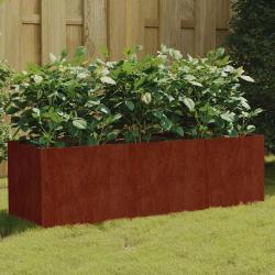 Lit sur&eacute;lev&eacute; de jardin 120x40x40 cm acier corten