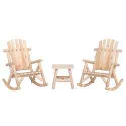 Ensemble de salon de jardin 3 pcs bois massif d'&eacute;pic&eacute;a