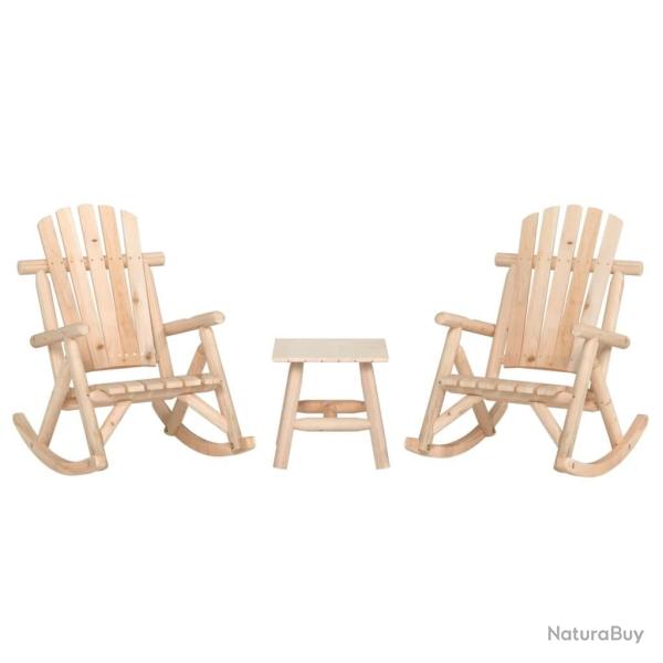 Ensemble de salon de jardin 3 pcs bois massif d'�pic�a