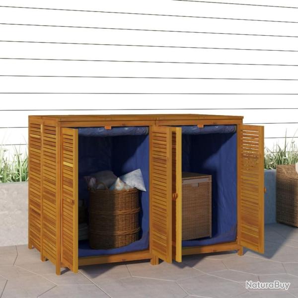 Bo�te de rangement de jardin 140x87x104 cm bois massif d'acacia