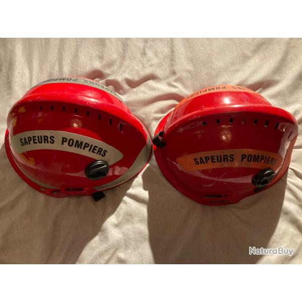 Lot 2 casques pompiers F2