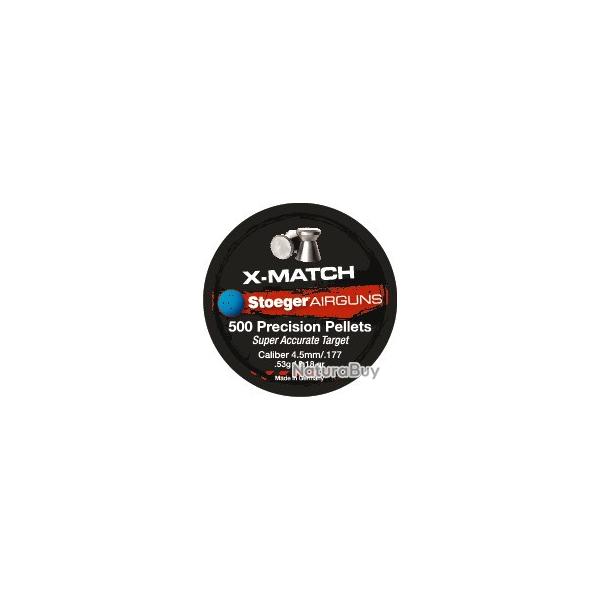 BOITE 500 PLOMB A AIR X-MATCH 4.5MM - 0,53G PLATE