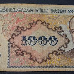 Azebaidjan , billet de 1000 manas  ttb