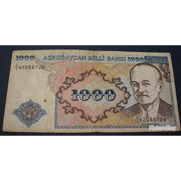 Azebaidjan , billet de 1000 manas  ttb