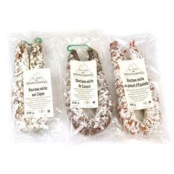 Pack d&eacute;couverte 3 saucisses s&egrave;ches Le Clos de Montgrand - Le lot complet