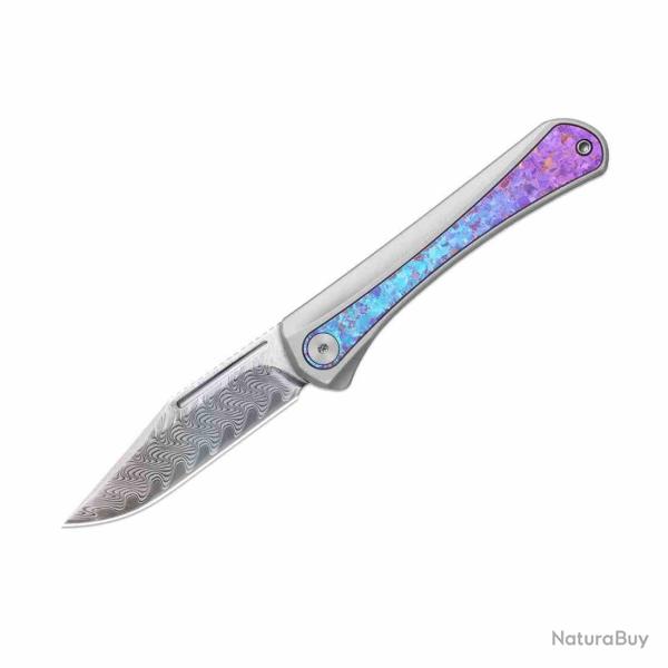 Couteau Kizer Melody Lame Damas Rainbow Manche Aluminium Titane Cristallis� KI3732A1