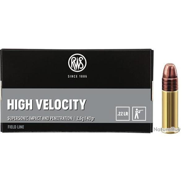 BALLES RWS HIGHT VELOCITY 2,6g , Calibre: 22lr. Lot de 500.
