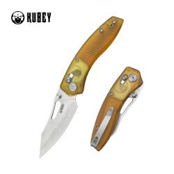 Couteau Kubey Caiman Lame Acier San main M2 Manche Ultem Crossbar Lock KUB421E