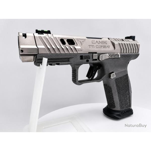 PISTOLET CANIK TTI COMBAT TARAN TACTICAL INNOVATIONS 9X19 CUSTOM CUSTOM SILVER