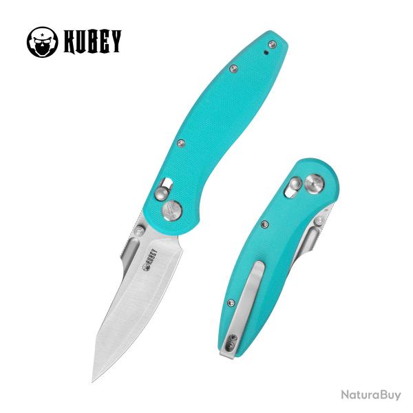 Couteau Kubey Minor Lame Acier San Mai M2 Manche G10 Tiffany Crossbar Lock KUB422C