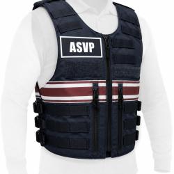 Gilet pare balle ASVP Full Tactical Mixte 0101.06 NIJ 0115.00 50 joules - L2 E2 XL