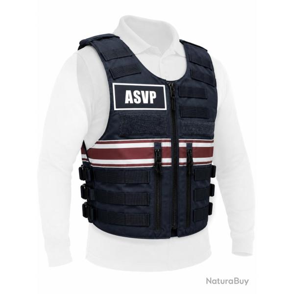 Gilet pare balle ASVP Full Tactical Mixte 0101.06 NIJ 0115.00 50 joules - L2 E2 XL