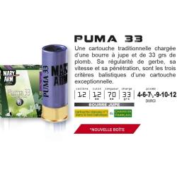 Cartouches Puma 33 Cal.12/70 33grs - MARY ARM 7.5