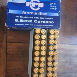 Munitions Ppu Carcano 6.5x52