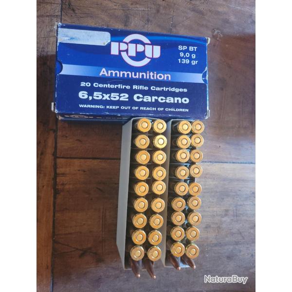 Munitions Ppu Carcano 6.5x52