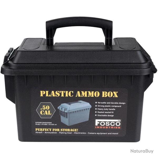 Boite de rangement de survie Fosco 50 CAL 9 litres noire