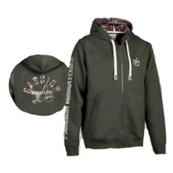 Sweat PERCUSSION zippe aff&ucirc;t kaki