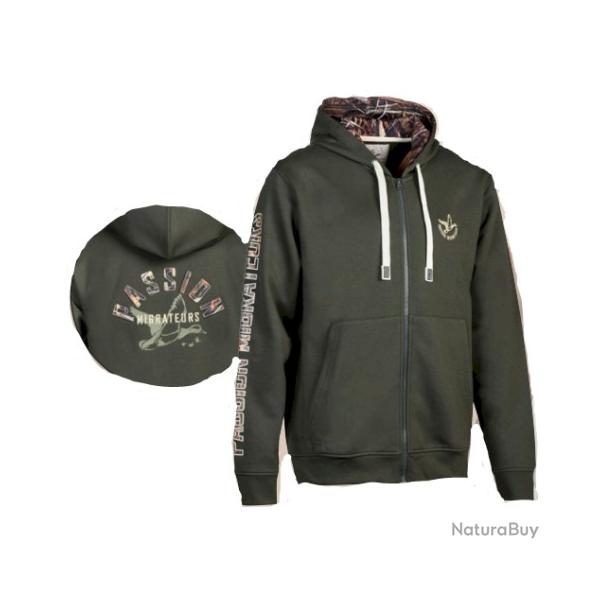 Sweat PERCUSSION zippe aff�t kaki