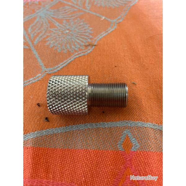 Adaptateur silencieux 1/2x28tpi vers m14x1En inox diam�tre 22 mm