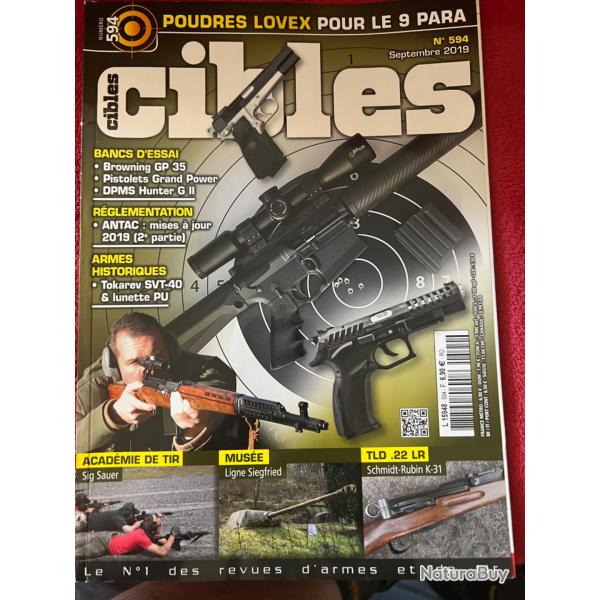 Browning GP 35, Tokarev SVT-40... revue TIR CIBLES no 594 septembre 2019