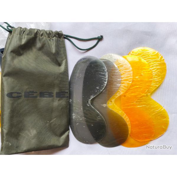 LOT DE 5 ECRANS POUR LUNETTE MILITAIRE CEBE