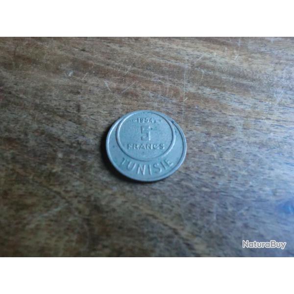 monnaie 5 francs tunisie 1954
