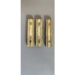 Lot de 3 lames chargeurs laiton mauser 98K - 8x57is WW2 - marquage P Polte