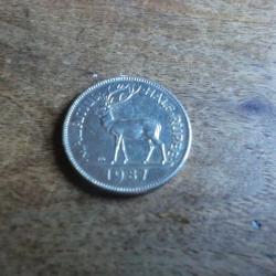 monnaie mauritius half rupee 1987