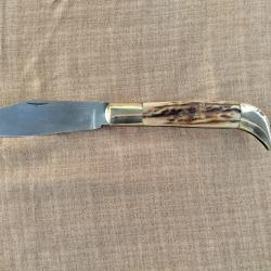 Puissant couteau pliant 19eme  Artisanal