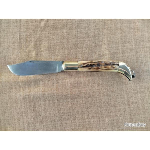 Puissant couteau pliant 19eme  Artisanal